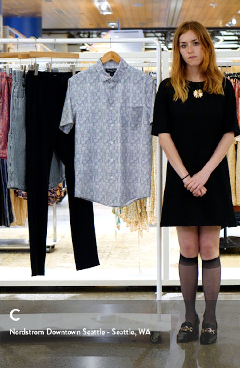 Leeward Trim Fit Coastal Fjord Short Sleeve Button-Up Performance Shirt, sales video thumbnail