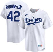 Nike Men's Nike Jackie Robinson White Brooklyn Dodgers Throwback Cooperstown Collection Limited Jersey
