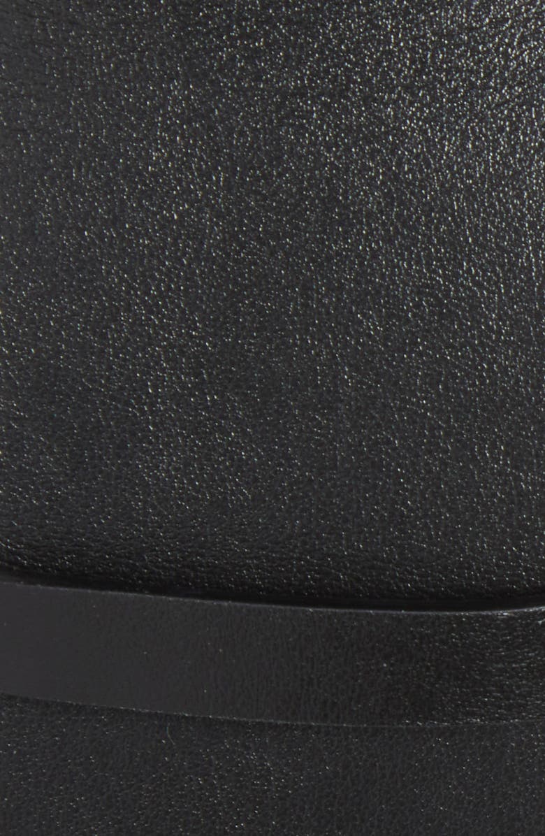 Carolina Herrera Sculptural Leather Belt, Alternate, color, Black