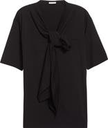 Dries Van Noten Hebitta Bow Neck Short Sleeve T-Shirt