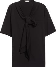 Dries Van Noten Hebitta Bow Neck Short Sleeve T-Shirt