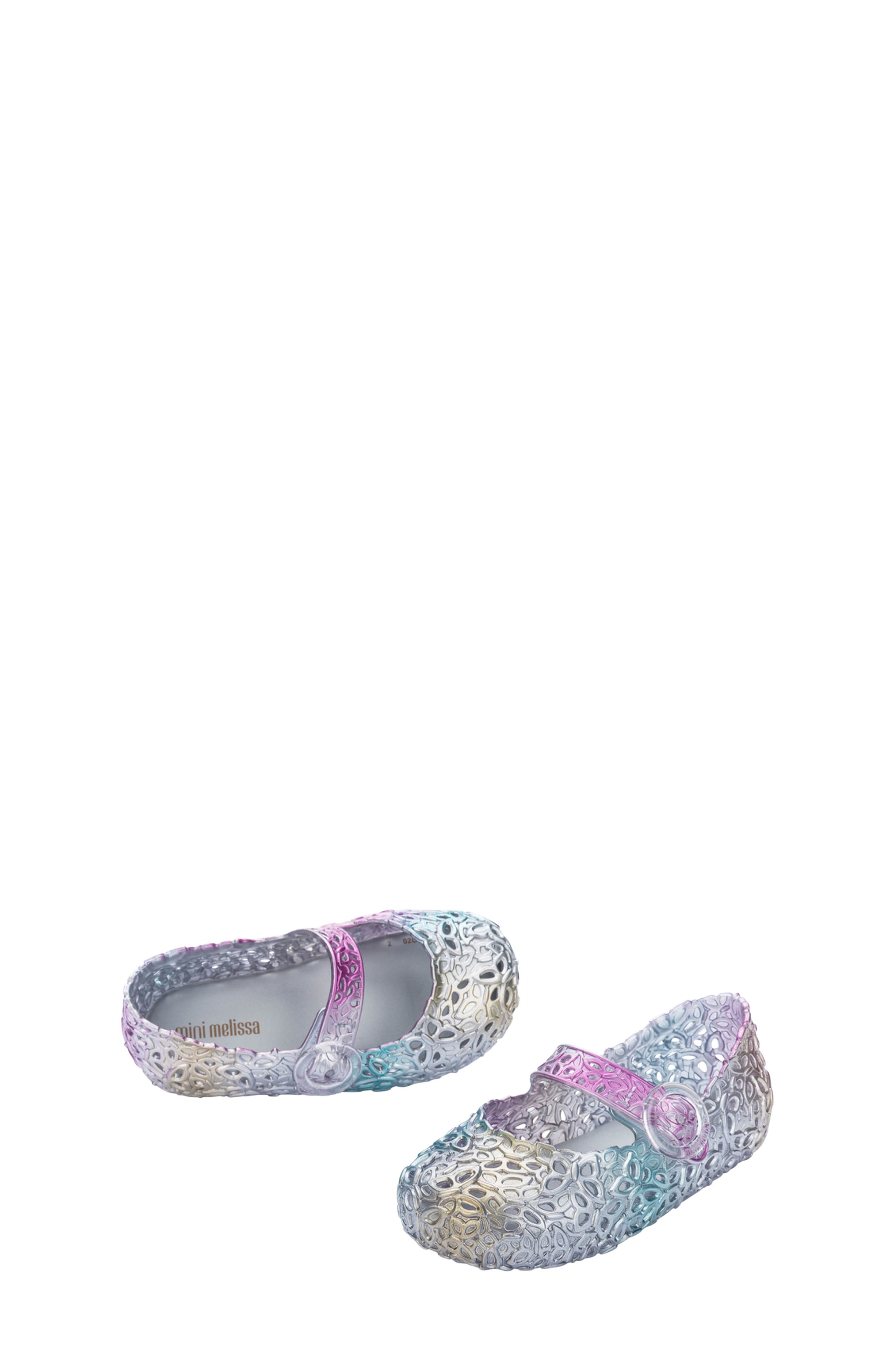 Kids' Pollen Mary Jane Flat, Alternate, color, SILVER MULTICOLOR