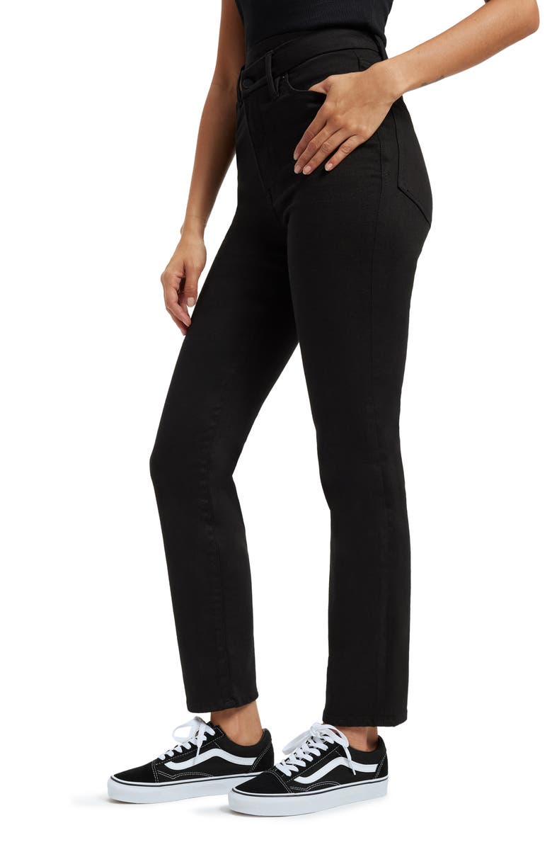 Good American Good Classic Crossover High Waist Jeans, Alternate, color,