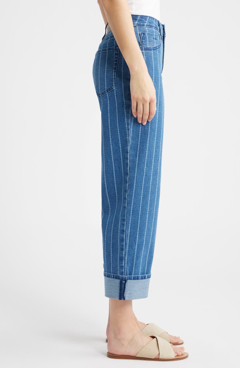 CITY BLUES Five-Pocket Cuffed Straight Leg Jeans, Alternate, color, Indigo