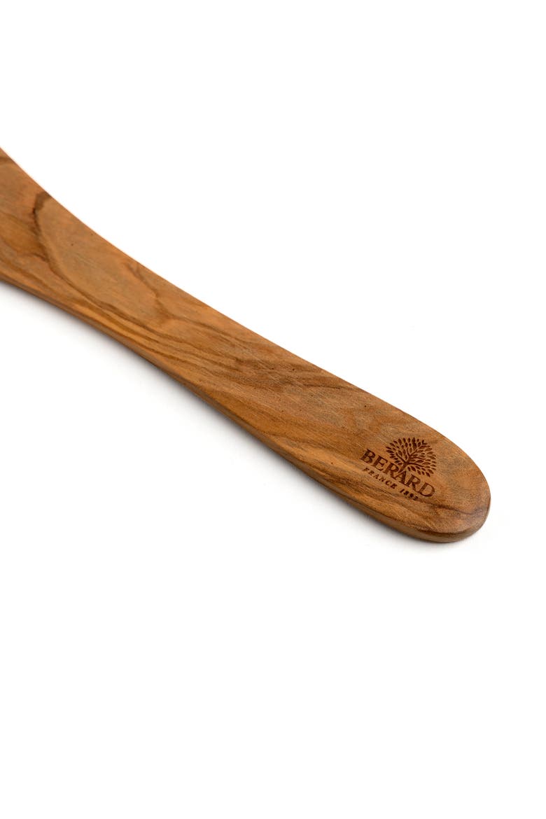 Handcrafted Olive Wood 13 Inch Curved Spatula, Alternate, color, Brown