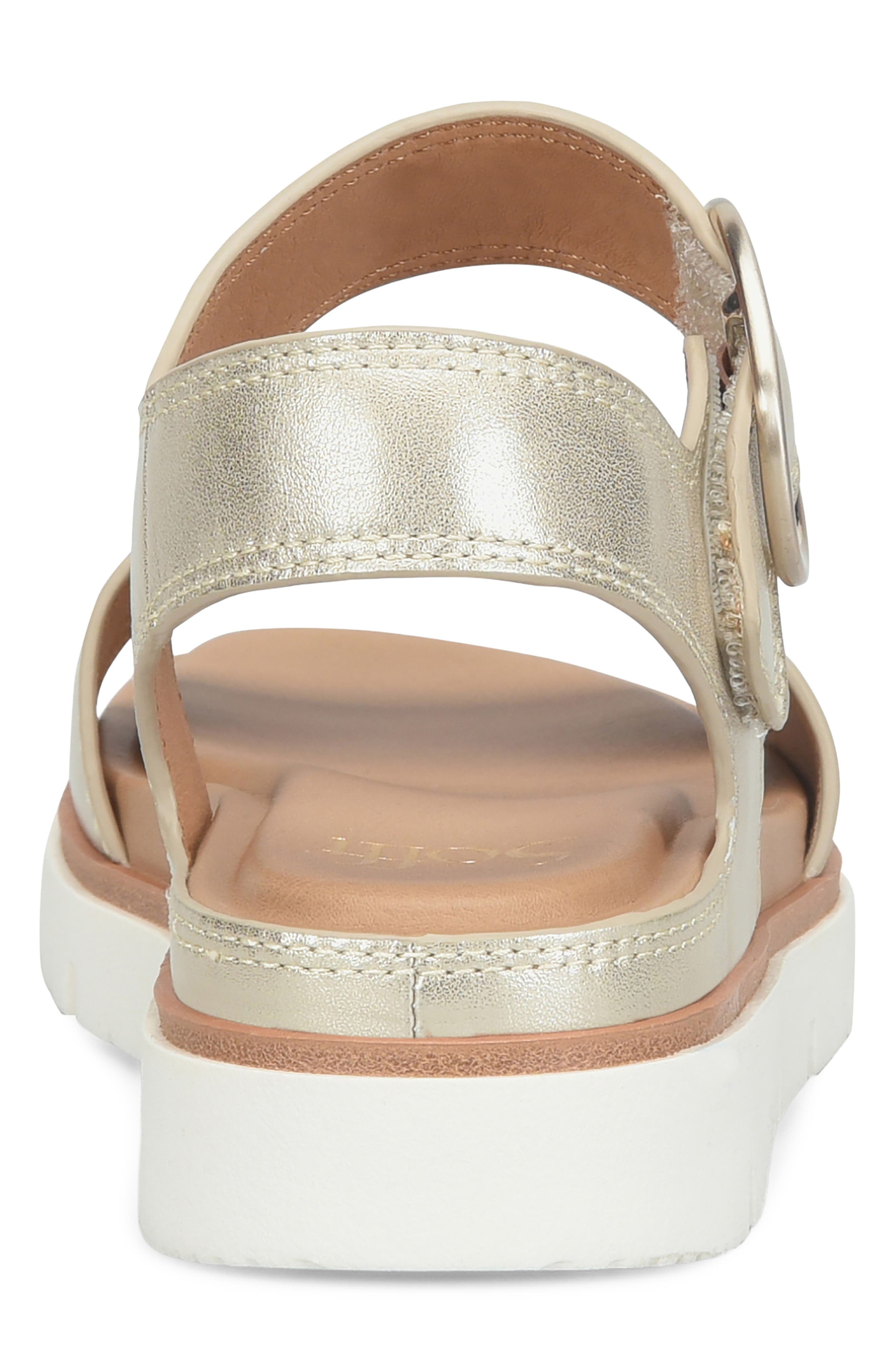 Gweneth Ankle Strap Platform Sandal, Alternate, color, PLATINO