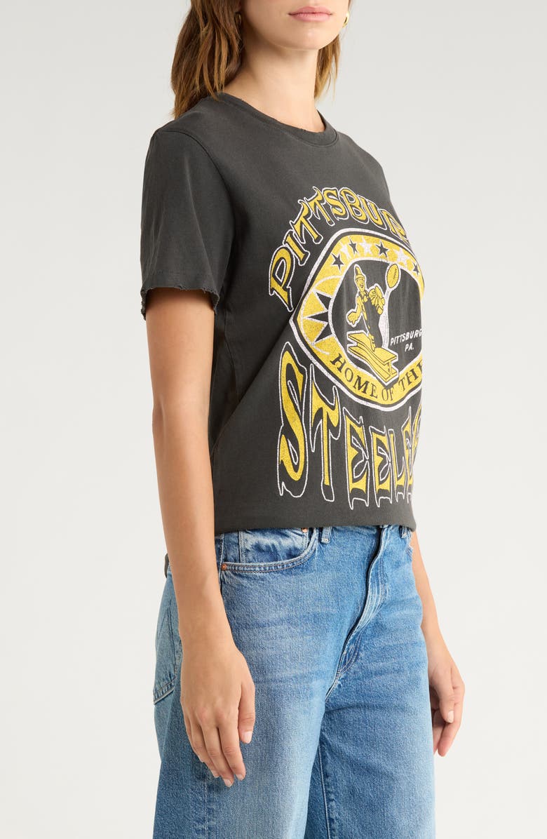 Junk Food Steelers Home Cotton Graphic T-Shirt, Alternate, color, True Black