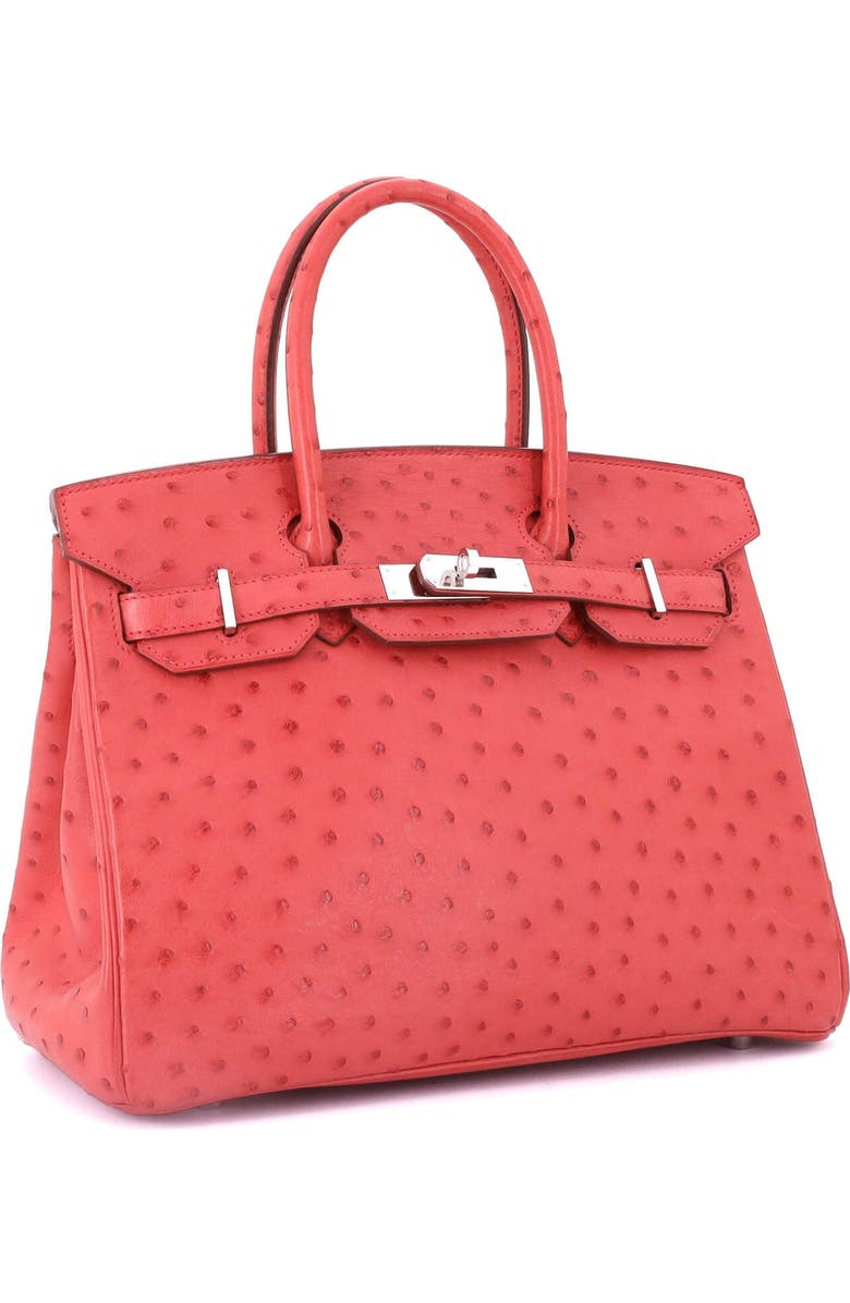 Pre-Owned Hermes Birkin Handbag Pink Ostrich with Palladium Hardware 30, Alternate, color,