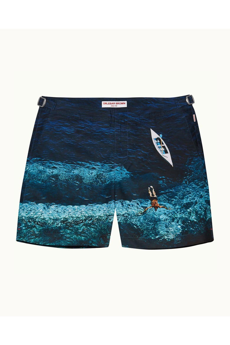 Bulldog Mid-Length Swim Shorts, Alternate, color, DEEP SEA