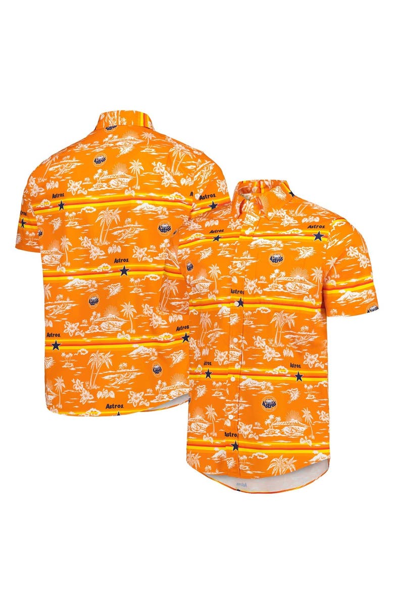 Reyn Spooner Men's Reyn Spooner Orange Houston Astros Kekai Button-Down Shirt, Alternate, color, Orange