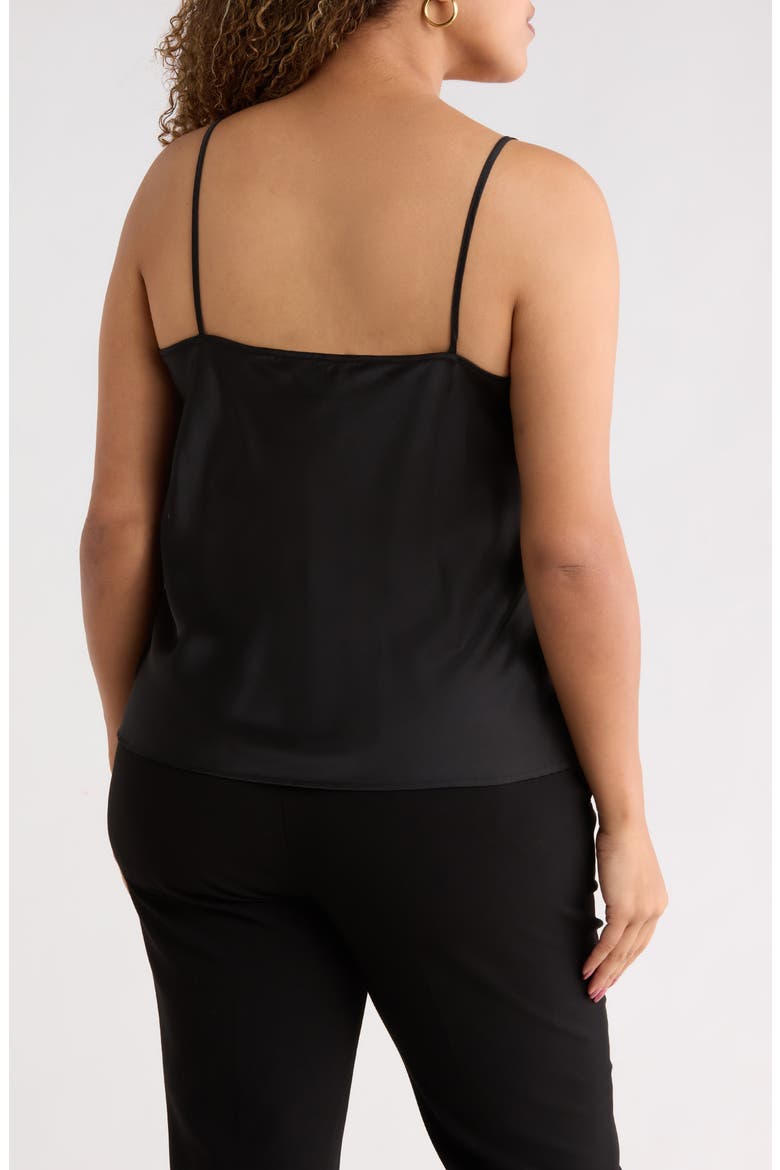Satin V-Neck Camisole, Alternate, color, BLACK