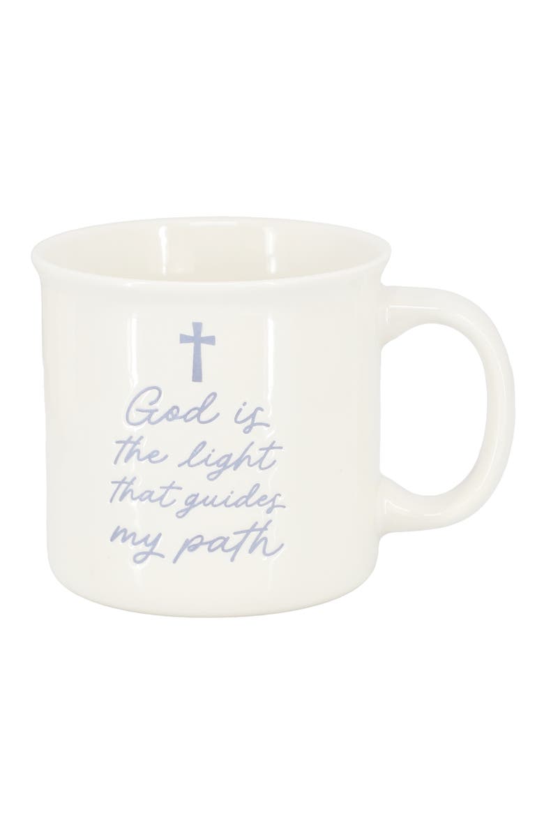 Daily Wisdom 4 Piece Assorted 21 Ounce Stoneware Mug Set, Alternate, color, White