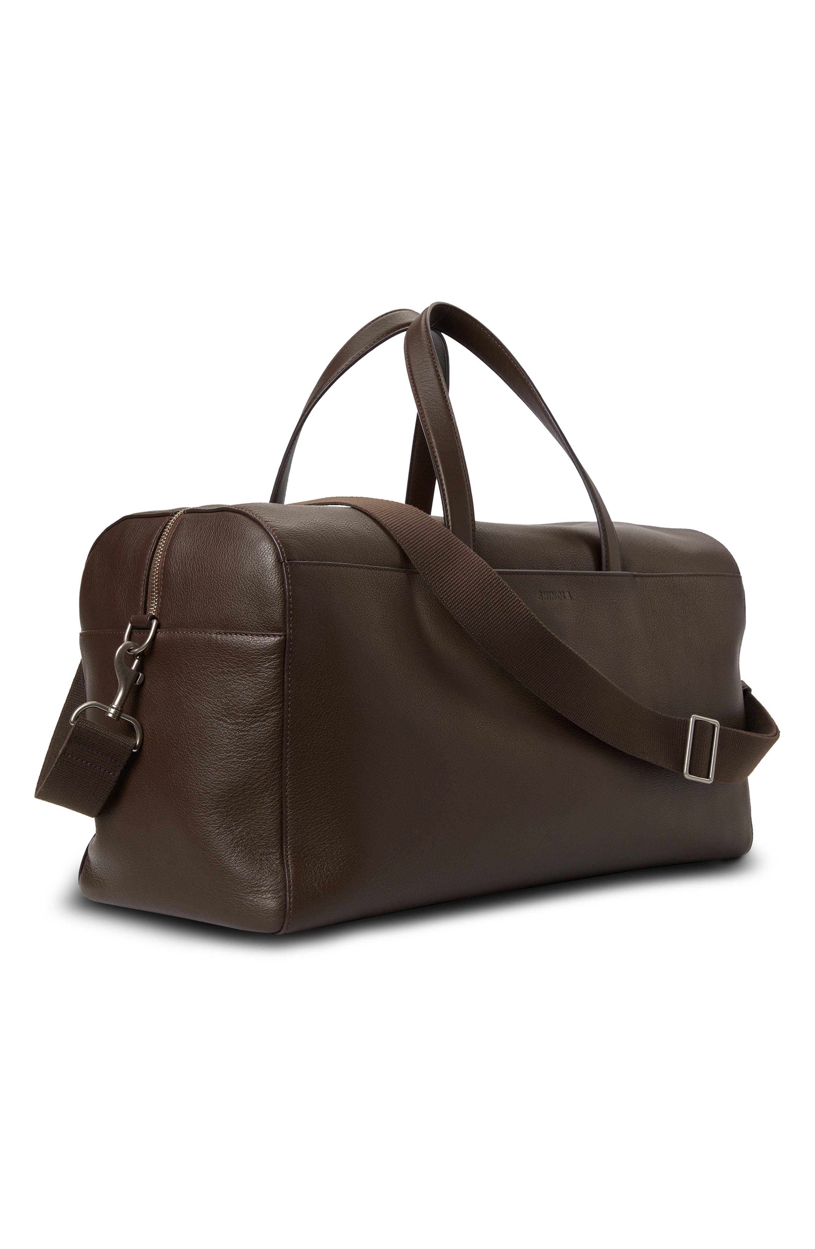 Canfield Pebbled Leather Duffle Bag, Alternate, color, ESPRESSO