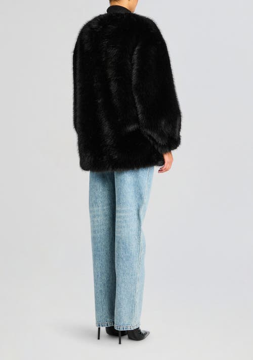 Retroféte Heiress Faux Fur Jacket In Black