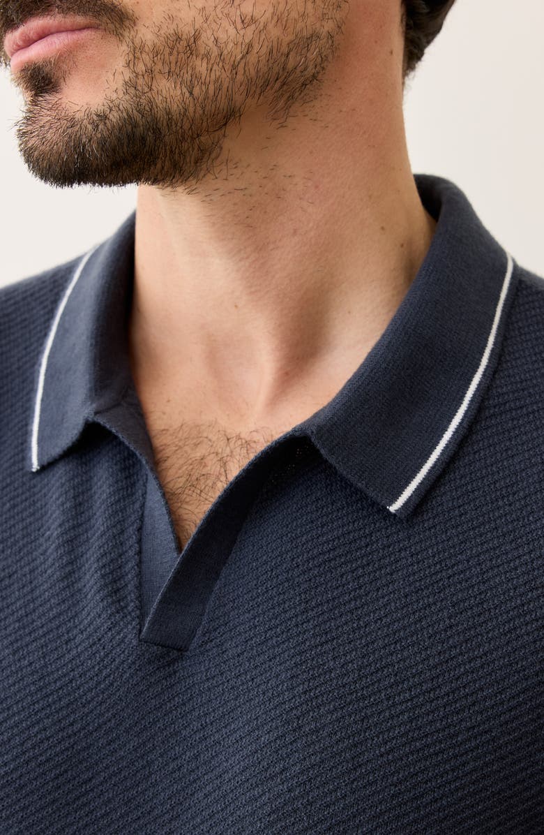 Marine Layer Greyson Short Sleeve Polo Sweater, Alternate, color, India Ink