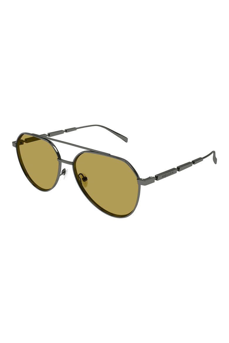 59mm Pilot Sunglasses, Alternate, color, RUTHENIUM