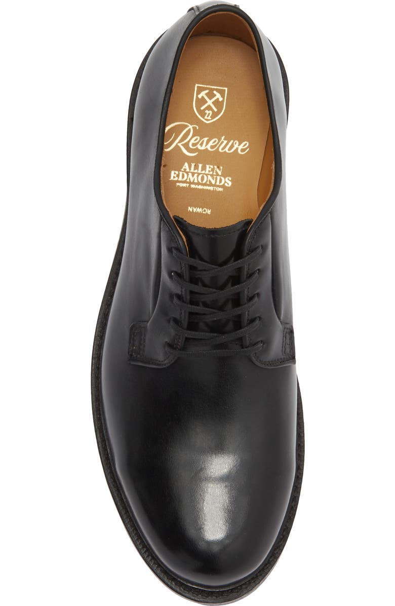 Allen Edmonds Rowan Plain Toe Derby, Alternate, color, Black Polish