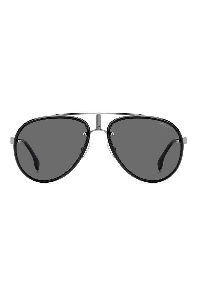 Glory 58mm Pilot Sunglasses, Main, color, DARK RUTHENIUM
