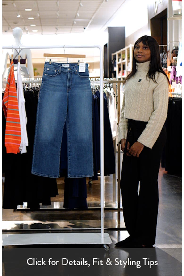 The Wide-Leg Crop Jeans Super Stretch Denim in Oneida Wash (Women