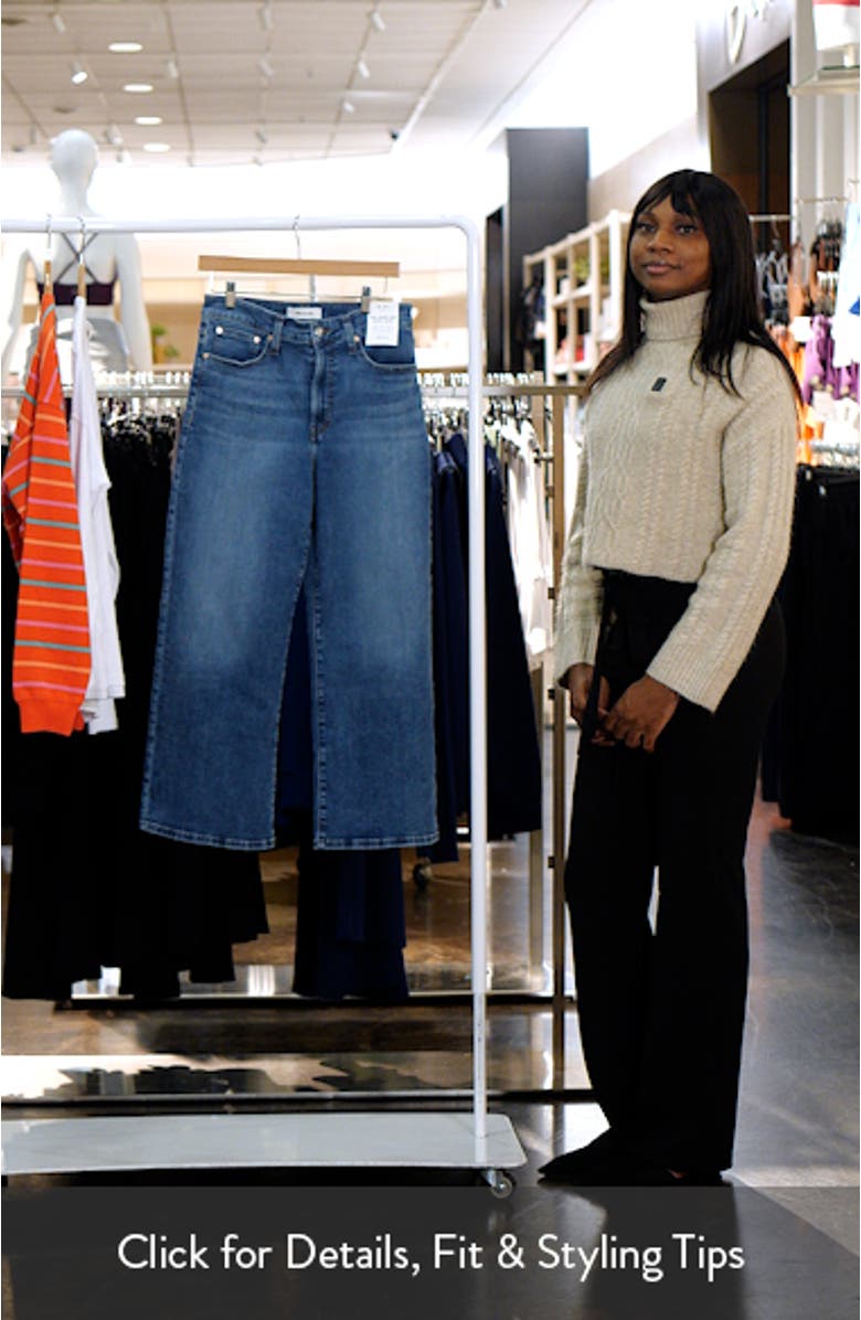 The Wide-Leg Crop Jeans Super Stretch Denim in Oneida Wash, sales video thumbnail