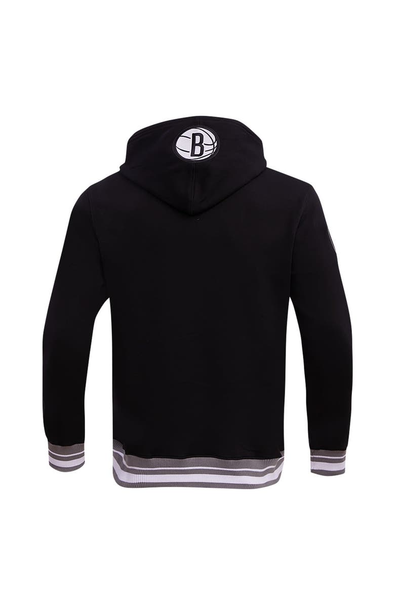PRO STANDARD Men's Pro Standard Black Brooklyn Nets Script Tail Pullover Hoodie, Alternate, color, Black