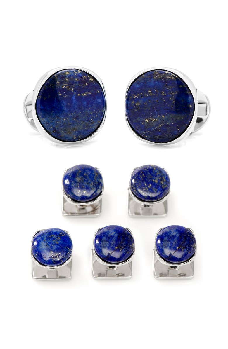 Cufflinks, Inc. Lapis Cuff Links & Studs Set, Main, color,