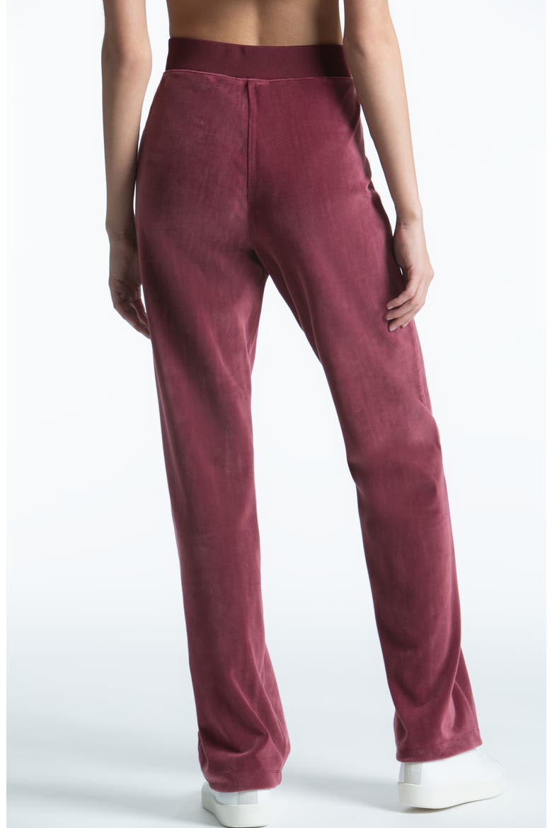 Classic Logo Velour Track Pants, Alternate, color, WINE