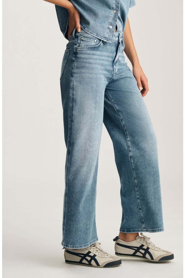 Paloma Wide Leg Ankle Jeans, Alternate, color, MID MOVE