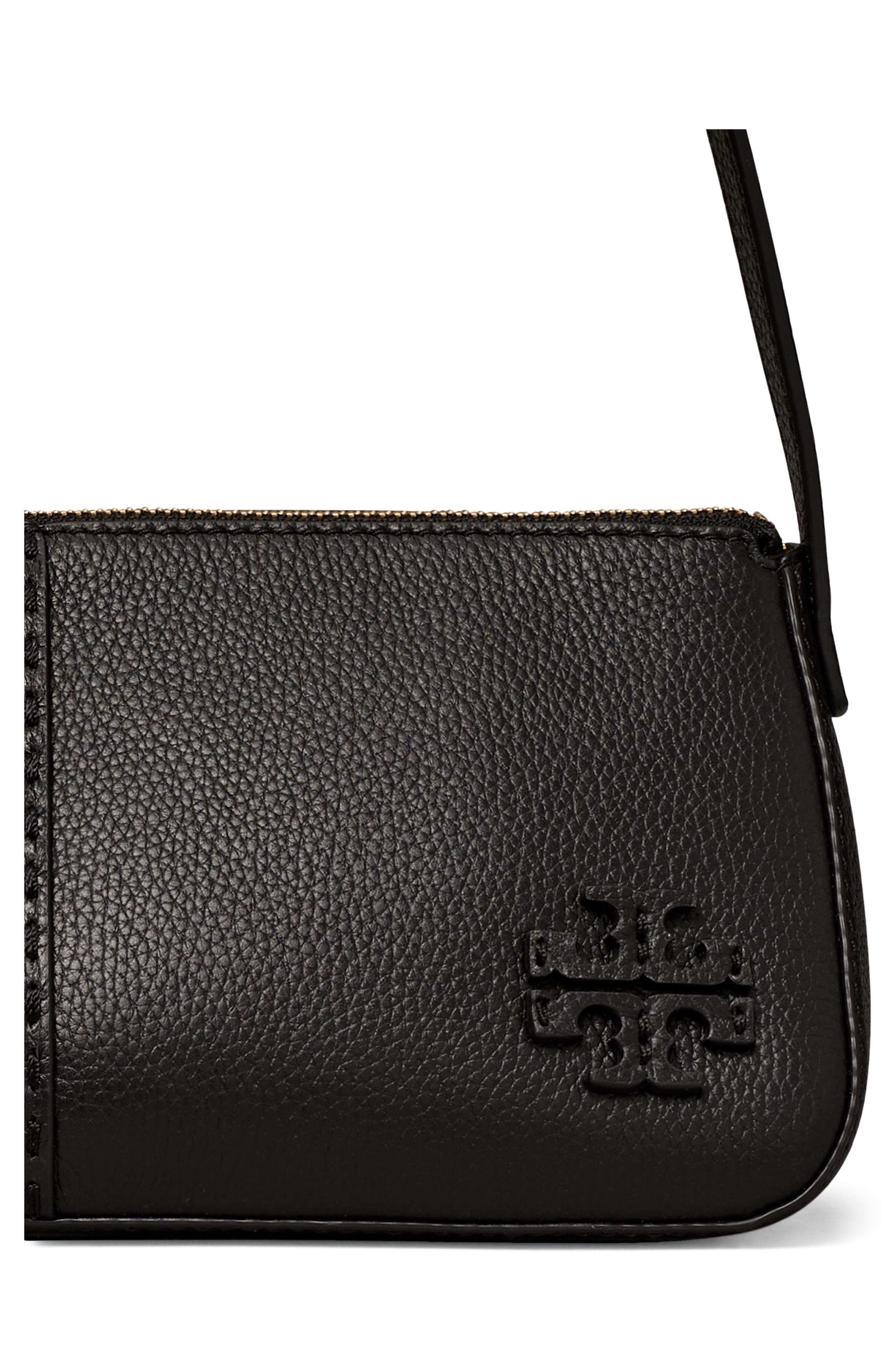 Tory Burch McGraw Pebble Leather Wedge Shoulder Bag, Alternate, color, 