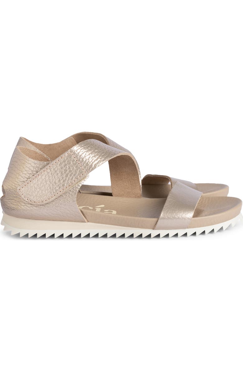 Pedro Garcia Jedda Leather Sandal, Alternate, color, Sirocco Cervo Lame