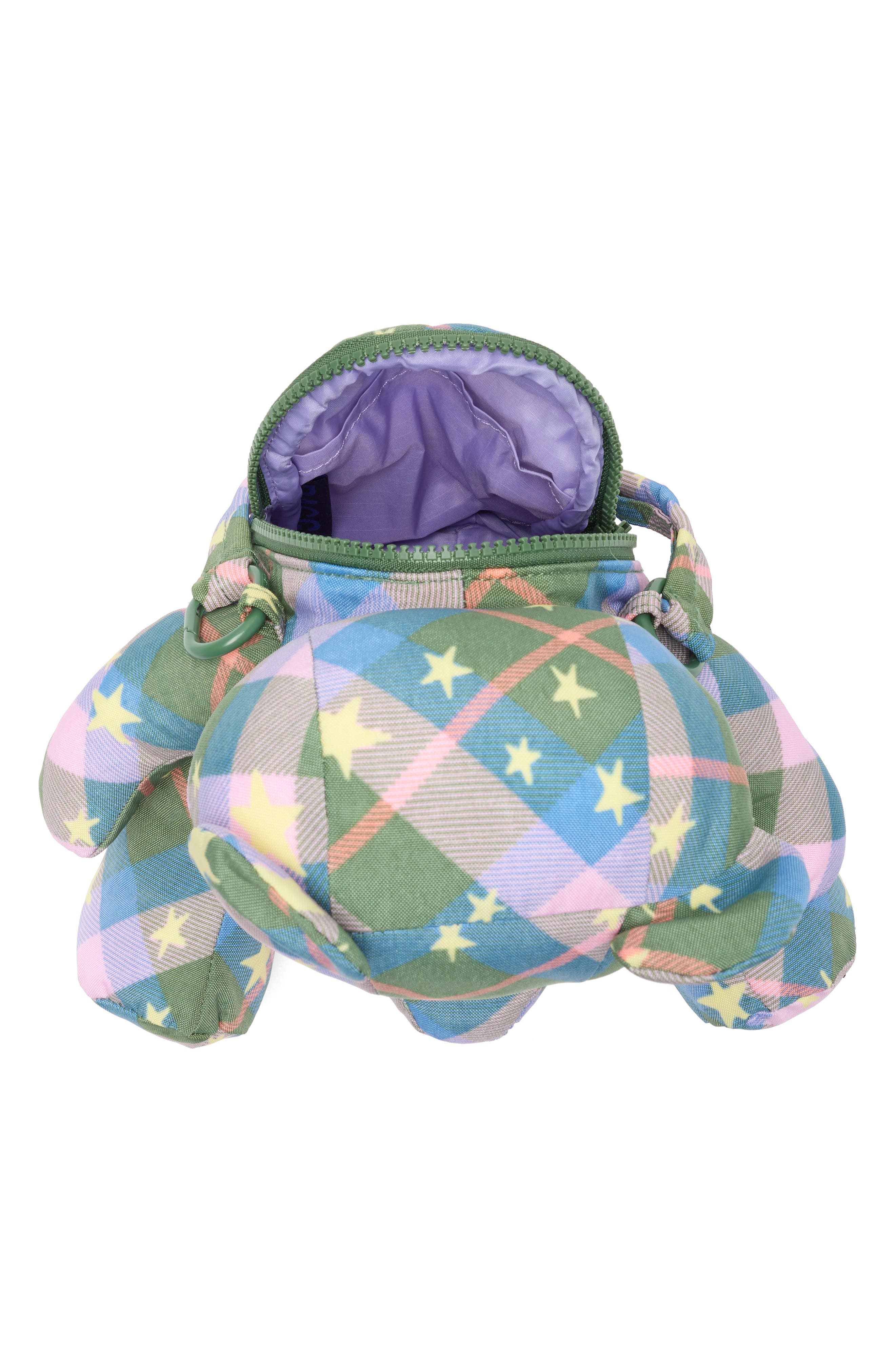 Bear Bag, Alternate, color, GREEN STAR PLAID