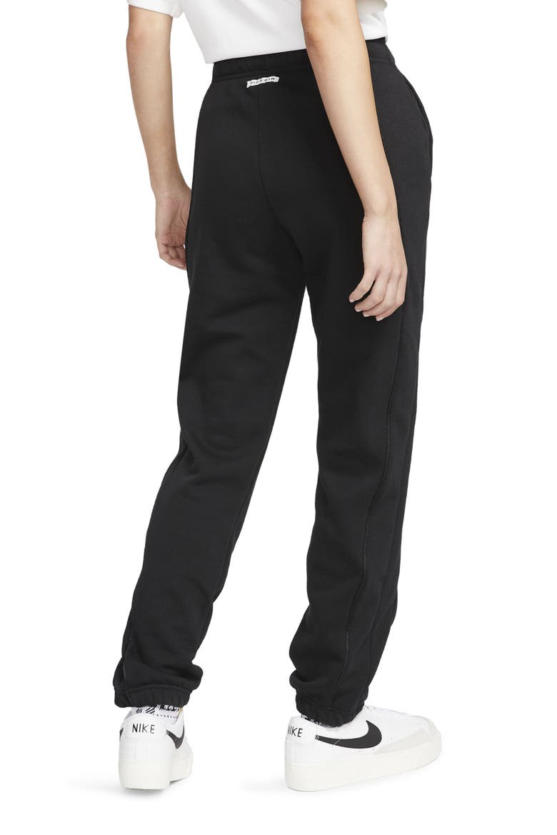 Air Fleece Joggers, Alternate, color, BLACK/ BLACK/ WHITE