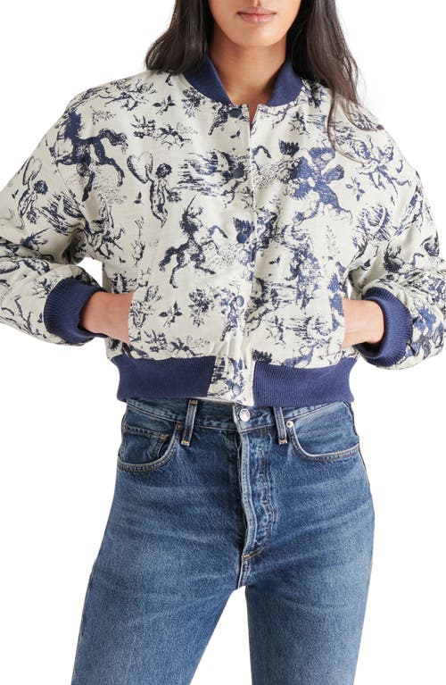 Steve Madden Austen Bomber Jacket In Marine