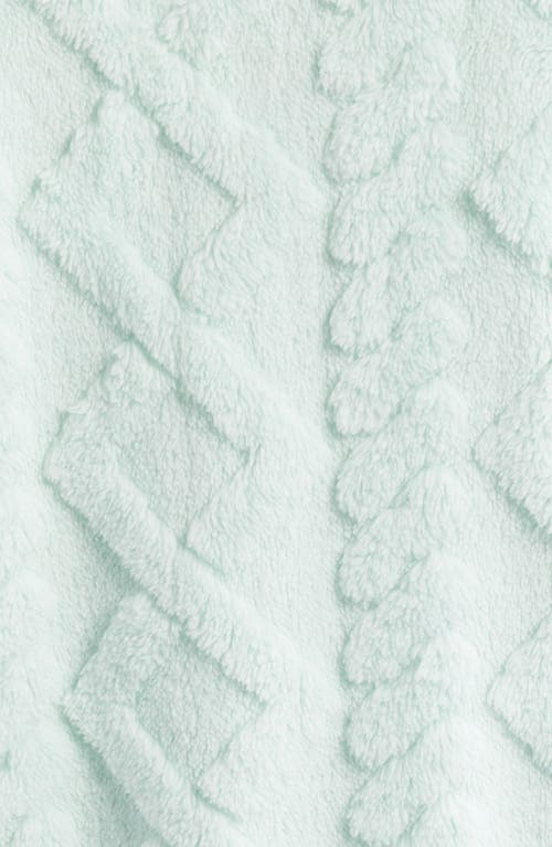 City Blues Textured Faux Fur Jacket In Blue