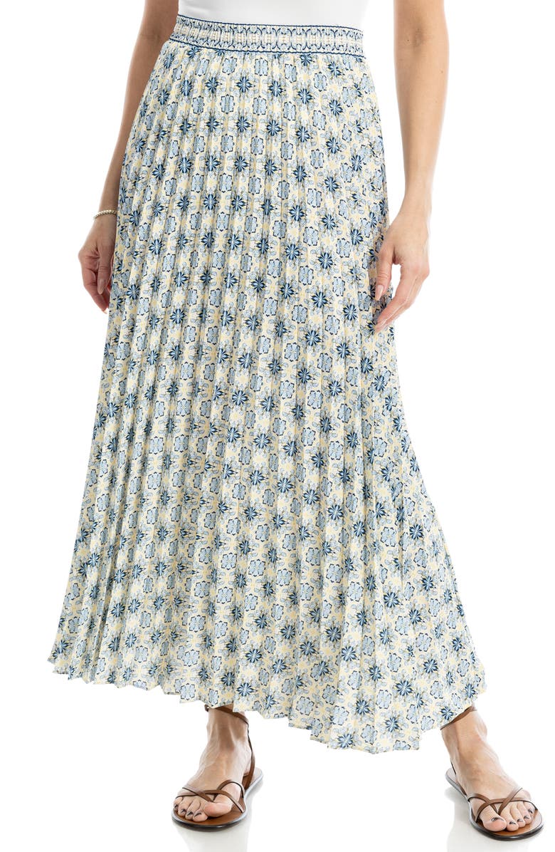 MAX STUDIO Pleated Maxi Skirt, Main, color, 