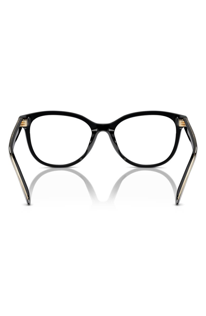 COACH 55mm Square Optical Glasses, Alternate, color, Black / Demo Lens