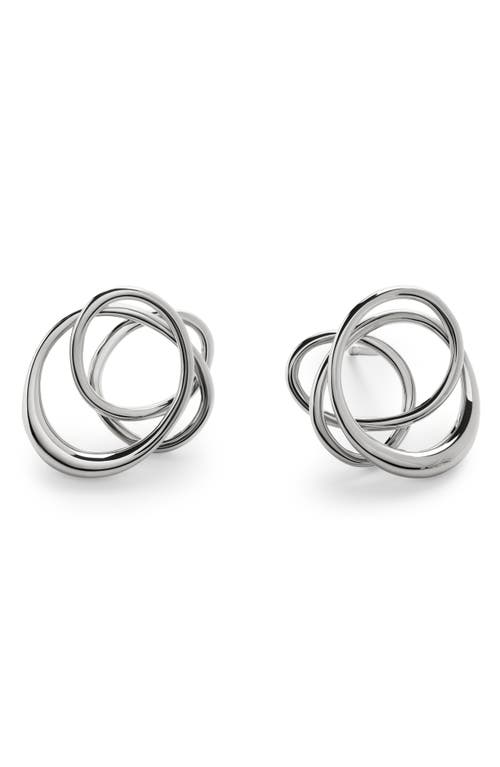 Monica Vinader Nura Wrap Stud Earrings In Metallic