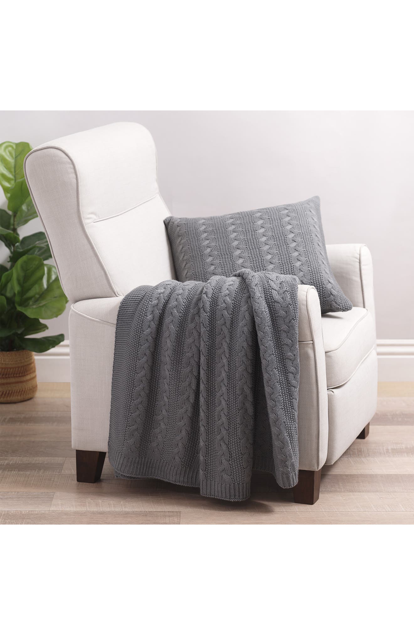 Allied Home Cable Knit Throw - Thumbnail 2