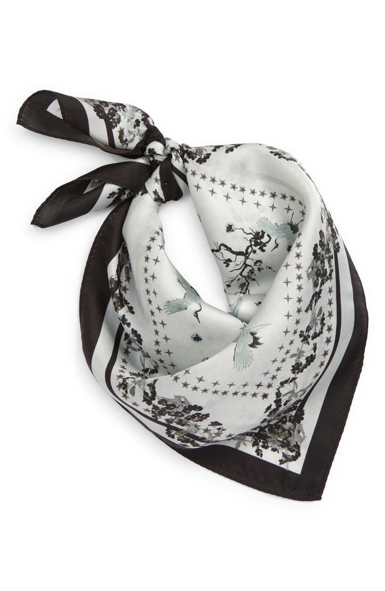 AllSaints Aurora Freya Silk Bandana, Alternate, color,
