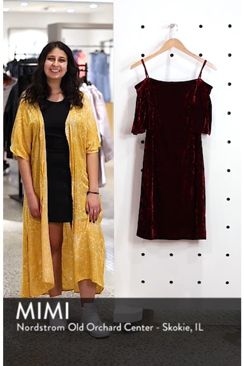 Off the Shoulder Velvet Cocktail Dress video
