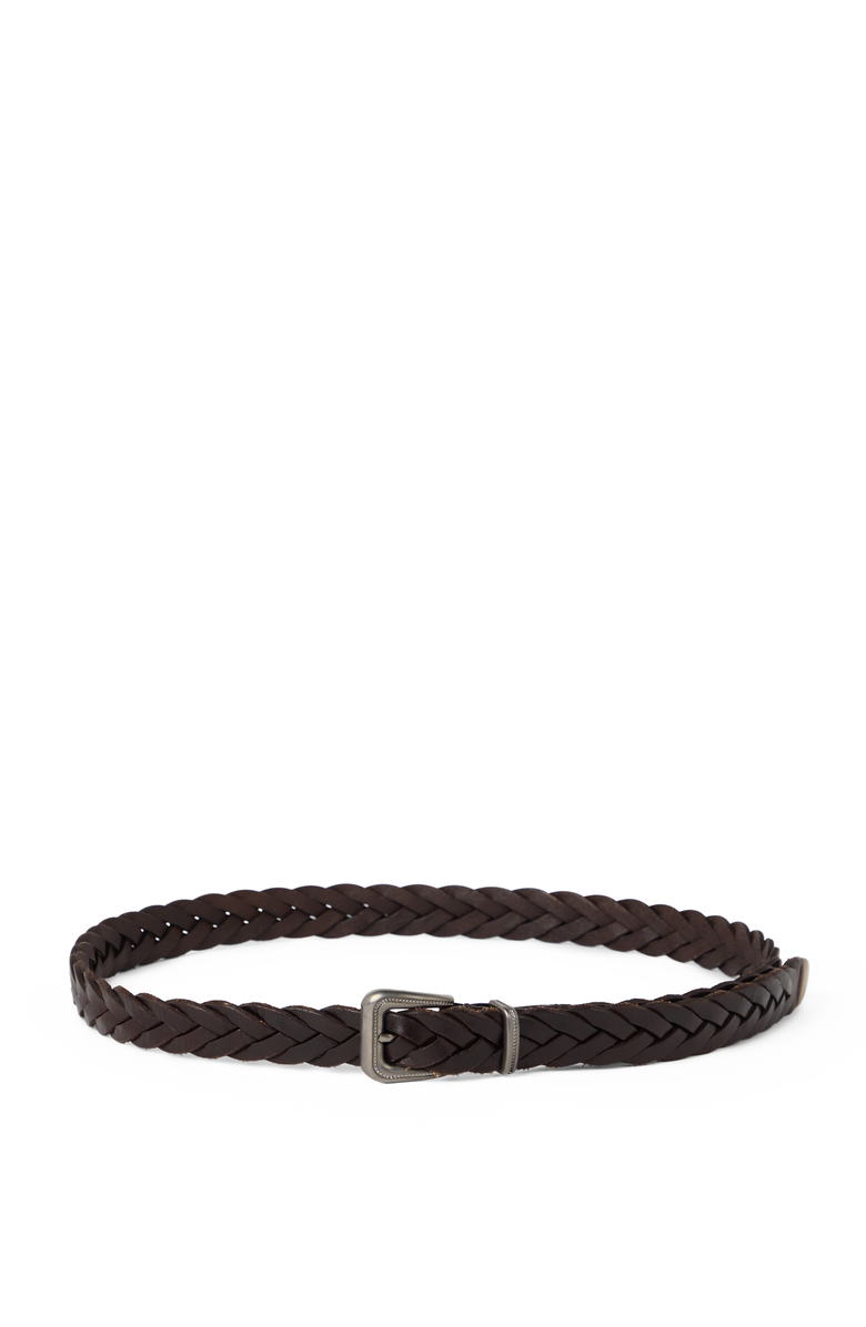 Brunello Cucinelli Braided belt, Main, color, Rust Brown