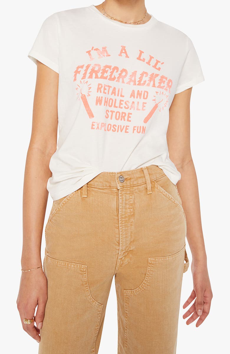 MOTHER The Boxy Goodie Goodie Supima<sup>®</sup> Cotton Tee, Main, color, Lil Firecracker