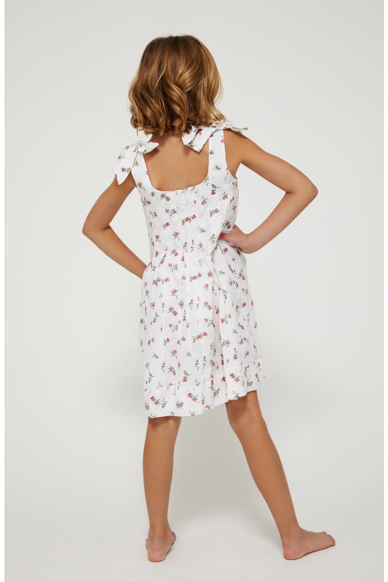 Kids' Little Maisie Pleated A-Line Dress, Alternate, color, PEONY BLOSSOM