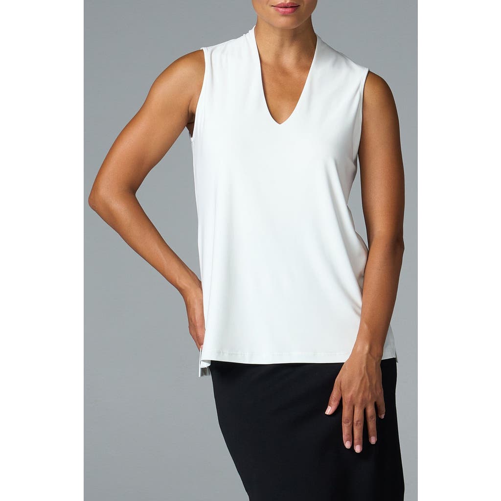 Franne Golde Luxe Stretch V-neck Sleeveless Shell