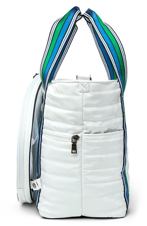 Think Royln Love All Tennis Bag In White Patent