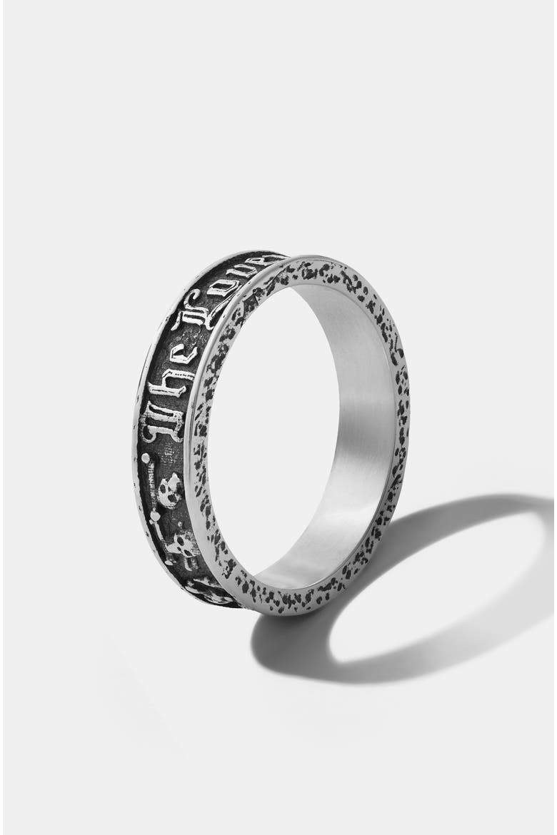 Amorata Thin Sterling Silver Ring, Alternate, color, Silver