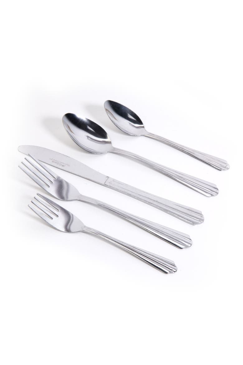 Classic Canberra 45 Piece Stainless Steel Flatware Set, Alternate, color, Silver