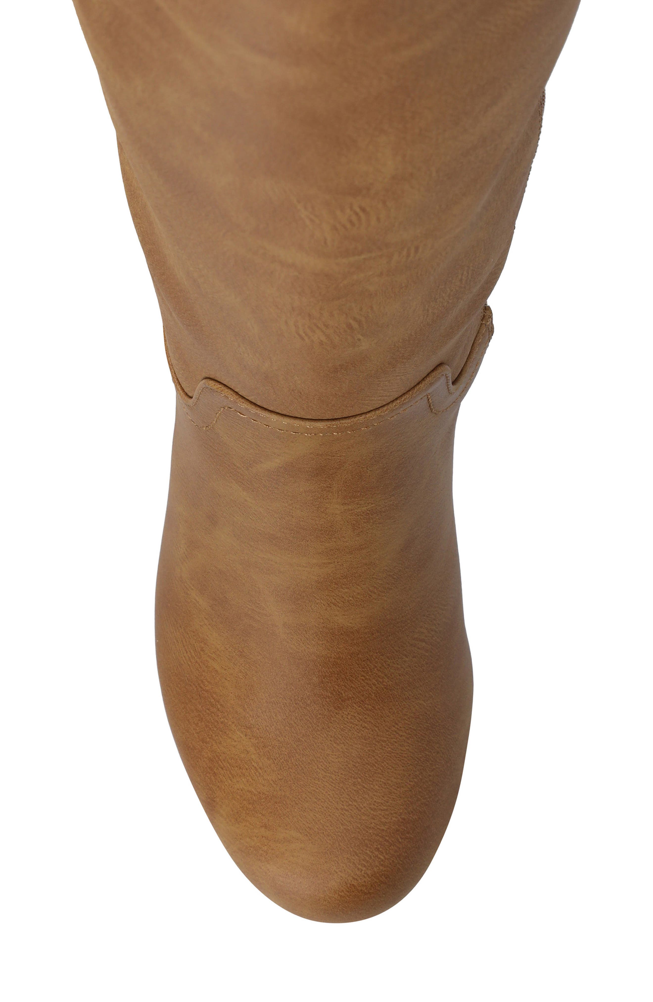 Journee Collection Langly Wedge Heel Tall Boot - Wide Calf, Alternate, color, Tan