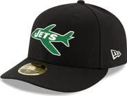 New Era Men's New Era Black New York Jets Omaha Throwback Low Profile 59FIFTY Fitted Hat
