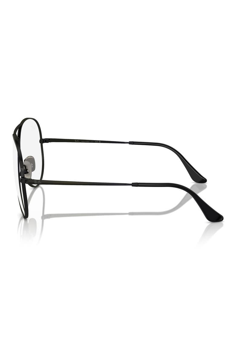 RX8789 58mm Aviator Optical Glasses, Alternate, color, BLACK
